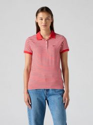 Levi's Koszulka polo w kolorze czerwono-białym rozmiar: S. Czerwone koszulki polo Levi's®, s, bez wzorów, bez kołnierzyka, bez ramiączek. Za 63.95 zł.