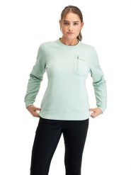 Bergans Bluza funkcyjna "Midtli" w kolorze miętowym rozmiar: M. Zielone bluzy Bergans, m, bez wzorów, z materiału, bez kaptura. Za 210.32 zł.