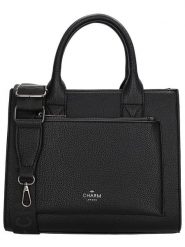 Charm Torebka w kolorze czarnym - 26 x 21 x 13 cm rozmiar: onesize. Czarne torby na ramię Charm, bez wzorów, z materiału, przez ramię, bez dodatków. Za 108.99 zł.