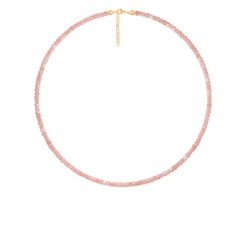 Naszyjnik z kamieni różowy opal pozłacany. Czerwone naszyjniki Lilou, z opalem, pozłacane. Za 189.00 zł.