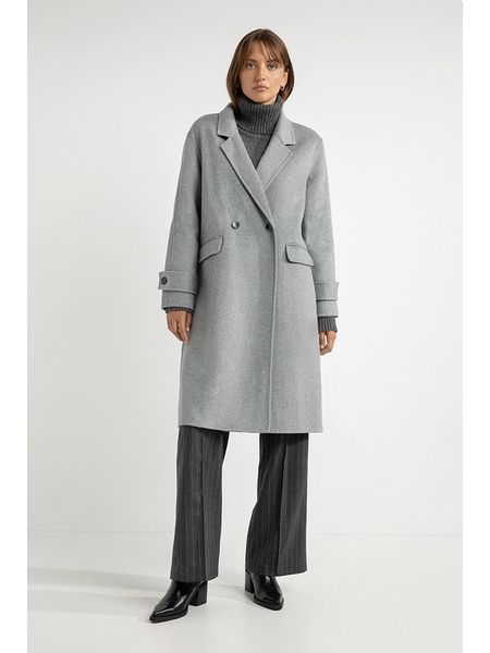 Josephine & Co Płaszcz zimowy "Sandro" w kolorze szarym rozmiar: 38. Szare płaszcze Josephine & Co, na zimę, bez wzorów, z puchu, bez kaptura. Za 457.95 zł.