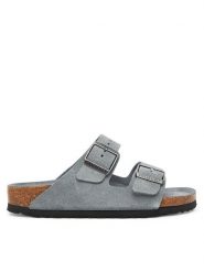 Birkenstock Klapki Arizona Sfb 1030912 Szary. Szare klapki Birkenstock, bez wzorów, ze skóry, bez obcasa. Za 589.99 zł.