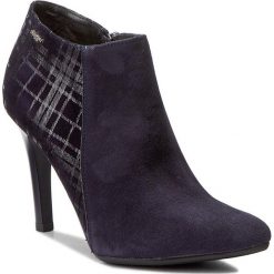 Botki OLEKSY - 241A/886/887 Granatowy. Niebieskie botki Oleksy, bez wzorów, ze skóry, bez obcasa, na obcasie, bez zapięcia. W wyprzedaży za 249.00 zł.