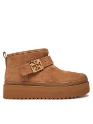 Tory Burch Botki 165421 Brązowy. Brązowe botki Tory Burch, bez wzorów, ze skóry, bez obcasa, na płaskiej podeszwie, bez zapięcia. Za 2,149.00 zł.
