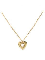 MOODE Naszyjnik "Elisabetta" z zawieszką - dł. 41 cm rozmiar: onesize. Żółte naszyjniki MOODE, ze stali. Za 43.99 zł.