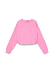 Vero Moda Bluza w kolorze różowym rozmiar: XS. Różowe bluzy Vero Moda, xs, bez wzorów, z bawełny, bez kaptura. Za 88.45 zł.