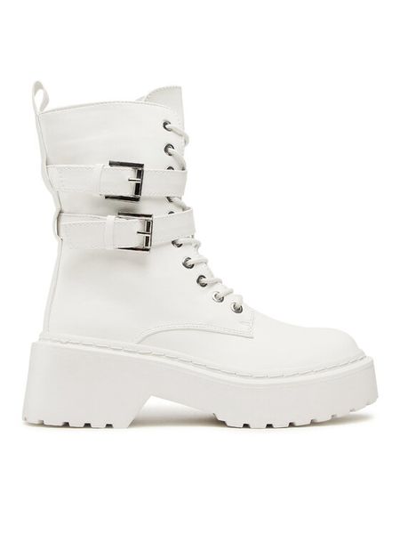 DeeZee Trapery WS5656-01 Biały. Białe trapery i śniegowce DeeZee, ze skóry. Za 179.99 zł.