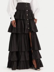 Babylon Spódnica maxi MF0503 Czarny Regular Fit. Czarne spódnice Babylon, bez wzorów, z syntetyku, maxi. Za 2,279.00 zł.
