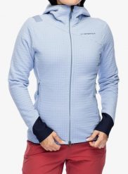 Bluza polarowa damska La Sportiva Bristen Thermal Hoody. Niebieskie bluzy La Sportiva, l, bez wzorów, z materiału, bez kaptura. Za 720.49 zł.