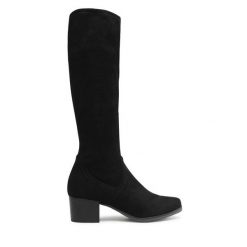 Kozaki Caprice. Czarne kozaki Caprice, bez obcasa, na słupku, bez zapięcia. Za 379.99 zł.