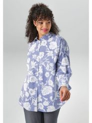 Aniston Bluzka w kolorze niebiesko-białym rozmiar: 44. Białe bluzki Aniston, bez wzorów, z bawełny, bez kołnierzyka, bez ramiączek. Za 60.88 zł.