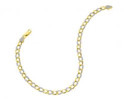 Bransoletka z żółtego złota z diamentami - 19 cm - 0,75 ct - próba 585. Żółte bransoletki Apart, z diamentem, złote. Za 9,790.00 zł.