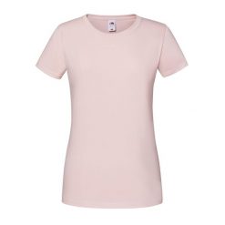 Koszulka Damska Iconic 195 Premium Ringspun Cotton T-shirt. Czerwone t-shirty FRUIT OF THE LOOM, xl, bez wzorów, bez kołnierzyka, bez ramiączek. Za 35.99 zł.