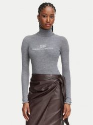 Elisabetta Franchi Golf MK-18B-66E2-V320 Szary Slim Fit. Szare golfy Elisabetta Franchi, bez wzorów, z wełny, bez ramiączek. Za 1,369.00 zł.