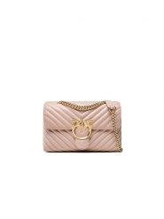 Pinko Skórzana torebka w kolorze jasnoróżowym - 26 x 16 x 8 cm rozmiar: onesize. Różowe torby na ramię Pinko, z aplikacjami, z materiału, na ramię, bez dodatków. Za 834.60 zł.
