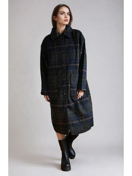 Monki Płaszcz przejściowy w kolorze oliwkowo-granatowym rozmiar: M. Brązowe płaszcze Monki, m, bez wzorów, z puchu, bez kaptura. Za 139.87 zł.