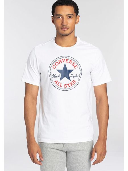 Converse Koszulka w kolorze białym rozmiar: XXXL. Białe bluzki Converse, bez wzorów, bez kołnierzyka, bez ramiączek. Za 72.95 zł.