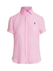 Polo Ralph Lauren Koszula 211973366501 Różowy jasny Regular Fit. Czerwone koszule Polo Ralph Lauren, m, bez wzorów, ze lnu, bez kołnierzyka, bez ramiączek. Za 729.99 zł.