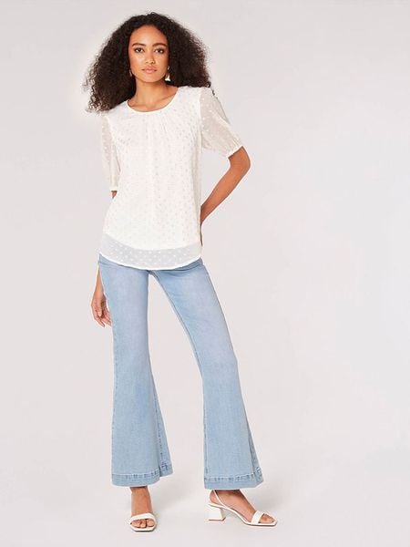 Apricot Bluzka w kolorze złoto-białym rozmiar: M. Białe bluzki Apricot, m, bez wzorów, bez kołnierzyka, bez ramiączek. Za 79.03 zł.