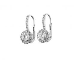 Kolczyki z białego złota z brylantami - 0,94 ct - próba 585. Białe kolczyki Apart, z brylantem, złote. Za 22,990.00 zł.