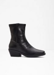 Botki. Brązowe botki bonprix, bez wzorów, bez obcasa, bez zapięcia. Za 129.99 zł.