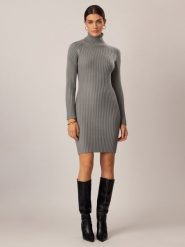 APART Sukienka dzianinowa w kolorze szarym rozmiar: 38. Szare sukienki Apart, bez wzorów, z dzianiny, bez kołnierzyka, bez ramiączek, mini. Za 289.95 zł.