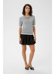 Kaffe Koszulka polo w kolorze szarym rozmiar: L. Szare koszulki polo Kaffe, l, bez wzorów, bez kołnierzyka, bez ramiączek. Za 126.99 zł.