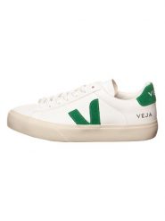 Veja Skórzane sneakersy "Campo" w kolorze biało-zielonym rozmiar: 42. Białe trampki Veja, bez wzorów, bez zapięcia. Za 368.96 zł.
