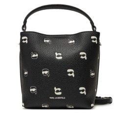 Torebka KARL LAGERFELD. Czarne torebki klasyczne KARL LAGERFELD, bez wzorów, bez dodatków. Za 559.99 zł.