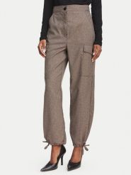 Marella Spodnie materiałowe Mandare 2625136011 Beżowy Regular Fit. Brązowe spodnie materiałowe Marella, bez wzorów, z materiału. Za 584.99 zł.
