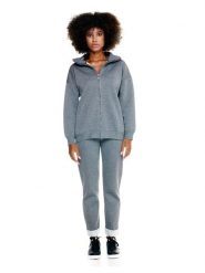 Bluza z zamek błyskawiczny na co dzień na siłownię. Białe bluzy LEONE 1947 APPAREL, s, bez wzorów, z dresówki, bez kaptura. Za 252.56 zł.