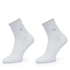 Skarpety długie Calvin Klein. Niebieskie skarpety Calvin Klein, bez wzorów. Za 64.99 zł.
