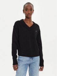 Calvin Klein Jeans Sweter Embro Badge J20J224632 Czarny Regular Fit. Czarne swetry Calvin Klein Jeans, xs, bez wzorów, z bawełny, bez ramiączek. Za 269.99 zł.