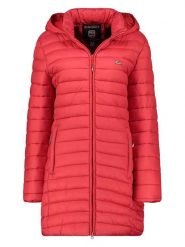 Geographical Norway Płaszcz pikowany "Atika" w kolorze czerwonym rozmiar: XXL. Czerwone płaszcze Geographical Norway, xxl, z aplikacjami, bez kaptura. Za 172.49 zł.