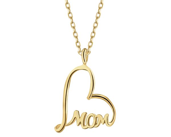 Naszyjnik srebrny - mama, serce. Szare naszyjniki Apart, pozłacane. Za 239.00 zł.