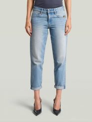 G-Star Dżinsy - Boyfriend fit - w kolorze błękitnym rozmiar: W33/L32. Niebieskie jeansy G-Star, l, z aplikacjami, z podwyższonym stanem. Za 319.95 zł.