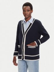 Gant Kardigan 4805340 Granatowy Relaxed Fit. Niebieskie kardigany GANT, l, bez wzorów, z bawełny. Za 1,149.00 zł.