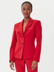 HUGO Marynarka Agonia-1 50539976 Czerwony Slim Fit. Czerwone marynarki i żakiety Hugo, bez wzorów, z syntetyku. Za 879.99 zł.