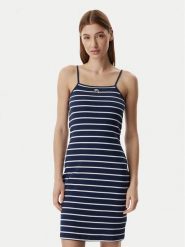 KARL LAGERFELD Sukienka codzienna B2W13043 Niebieski Slim Fit. Niebieskie sukienki KARL LAGERFELD, na co dzień, l, bez wzorów, z bawełny, bez kołnierzyka, bez ramiączek, proste. Za 649.99 zł.