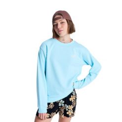 Bluza damska SURF STOKED TERRY VINT. Niebieskie bluzy Roxy, m, bez wzorów, z bawełny, bez kaptura. Za 189.99 zł.