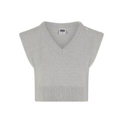 Top bez rękawów dla kobiet Urban Classics. Szare swetry Urban Classics, na zimę, bez wzorów, bez ramiączek. Za 191.00 zł.