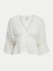 YAS Bluzka Isa 26034802 Écru Regular Fit. Bluzki YAS, m, bez wzorów, z syntetyku, bez kołnierzyka, bez ramiączek. Za 379.99 zł.