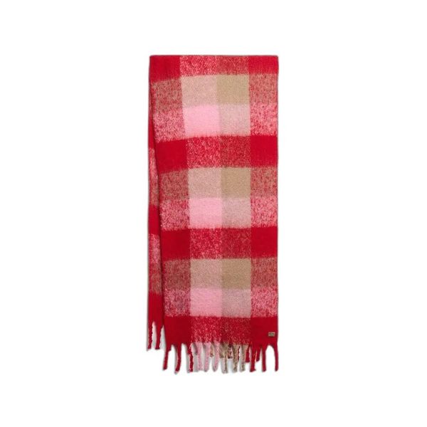 Szalik damski Superdry Essential. Czerwone szaliki Superdry, na zimę, z aplikacjami, eleganckie. Za 238.55 zł.