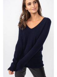 Perfect Cashmere Kaszmirowy sweter "Gaby" w kolorze granatowym rozmiar: XL. Niebieskie swetry Perfect Cashmere, xl, bez wzorów, z kaszmiru, bez ramiączek. Za 478.99 zł.