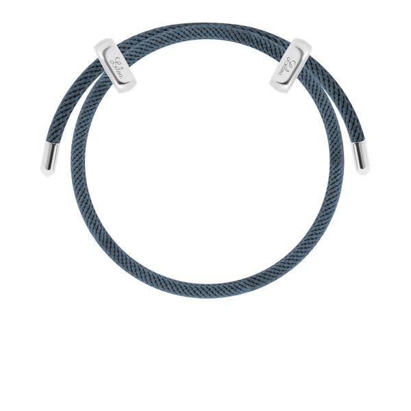 Bransoletka Liana, posrebrzana w kolorze ciemnoszarym. Szare bransoletki Lilou, posrebrzane. Za 139.00 zł.