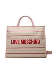 LOVE MOSCHINO Torebka JC4239PP0MKO110A Różowy. Czerwone shopper Love Moschino, bez wzorów, z materiału, bez dodatków. Za 579.99 zł.
