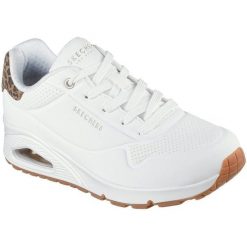 Adidasy Skechers Uno-jungle Nite, Kobiety. Białe obuwie sportowe Skechers, ze skóry ekologicznej, bez zapięcia. Za 383.00 zł.