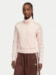 Adidas Bluza Firebird Lace KC6450 Różowy Slim Fit. Czerwone bluzy Adidas, l, bez wzorów, z bawełny, bez kaptura. Za 348.99 zł.