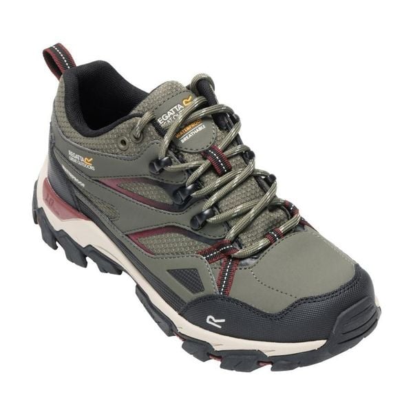 Damskie buty do chodzenia Holcombe III Low. Zielone trekkingi Regatta, z materiału, trekkingowe. Za 249.99 zł.