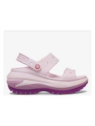 Crocs Sandały "Mega Crush" w kolorze jasnoróżowym na koturnie rozmiar: 38/39. Różowe sandały Crocs, bez wzorów, z otwartym noskiem, bez obcasa, na koturnie, bez zapięcia. Za 196.70 zł.